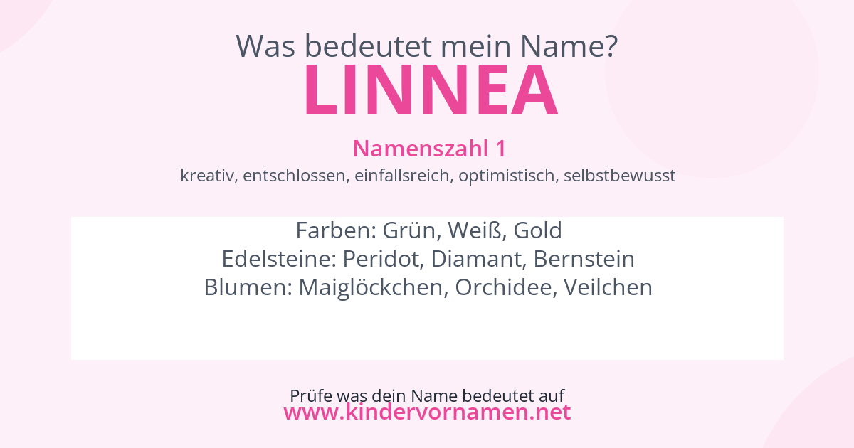 Was bedeutet der Name Linnea?
