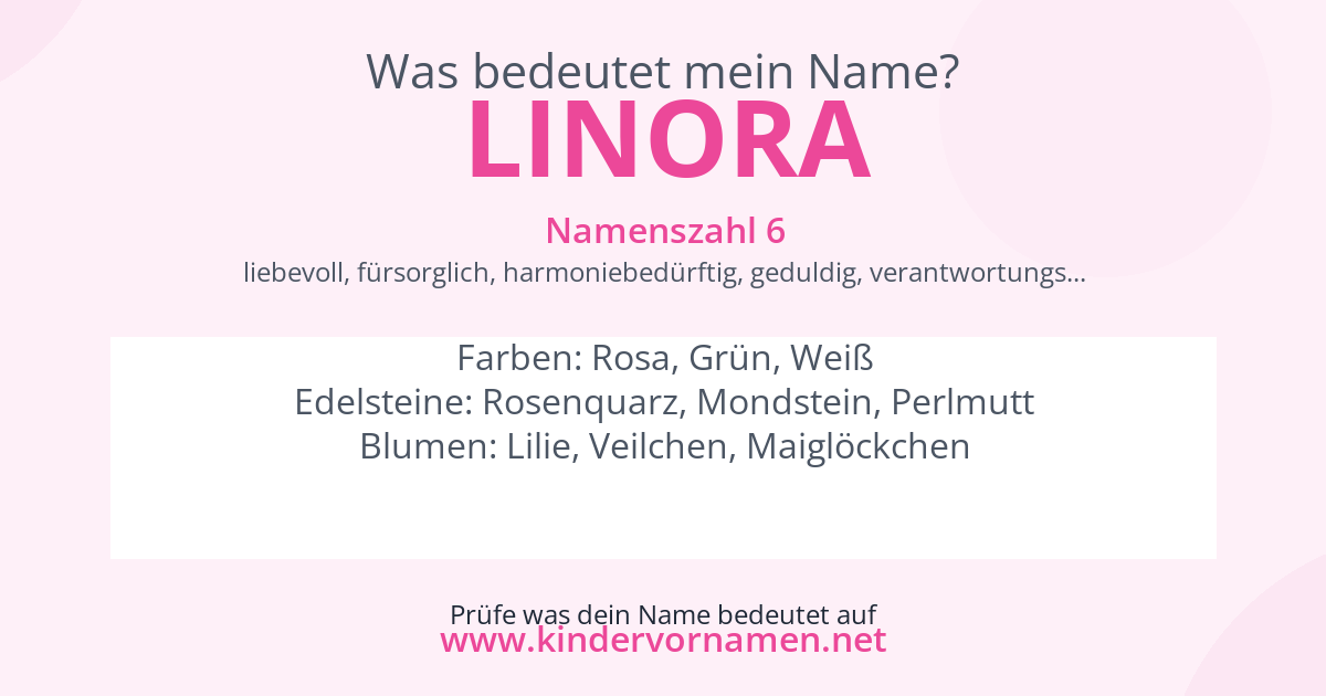 Was bedeutet der Name Linora?