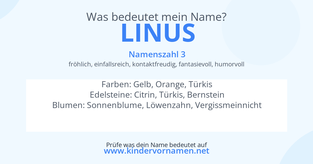 Was bedeutet der Name Linus?
