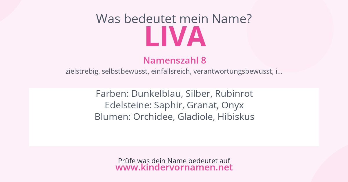 Was bedeutet der Name Liva?
