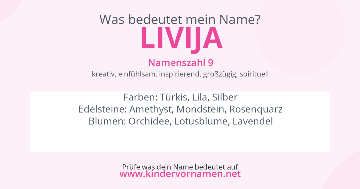 Was bedeutet der Name Livija?