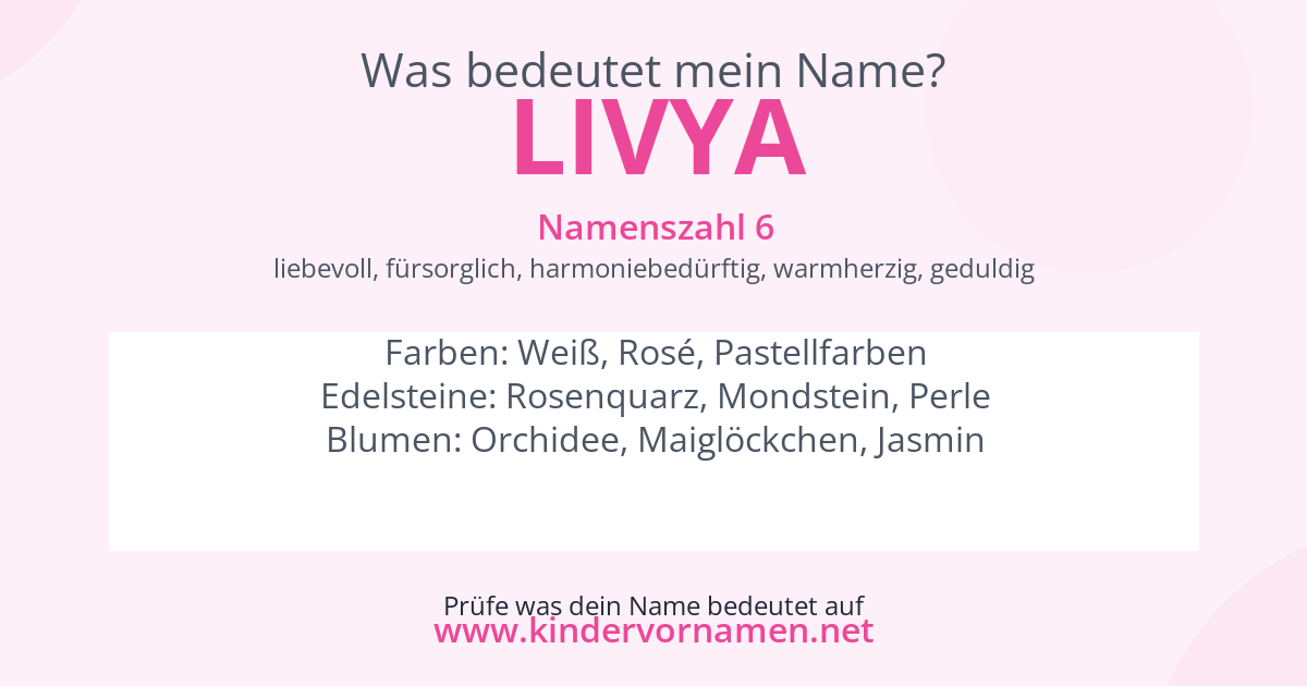 Was bedeutet der Name Livya?