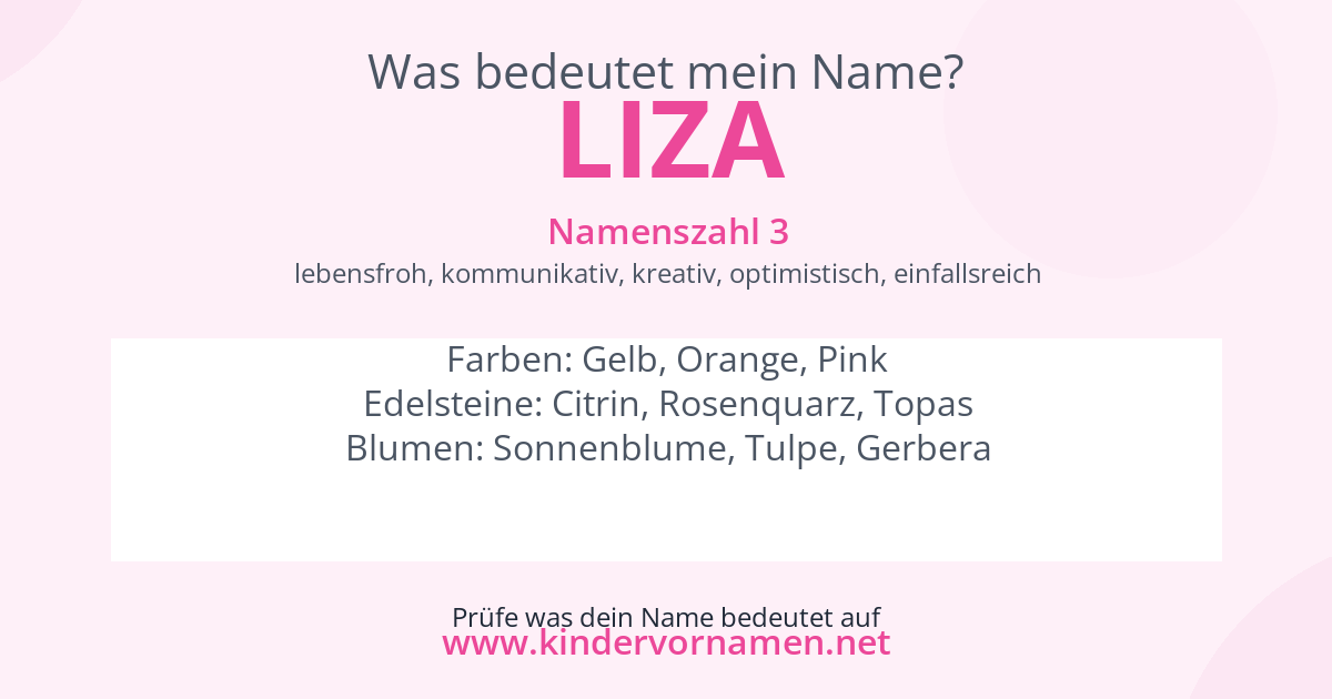 Was bedeutet der Name Liza?