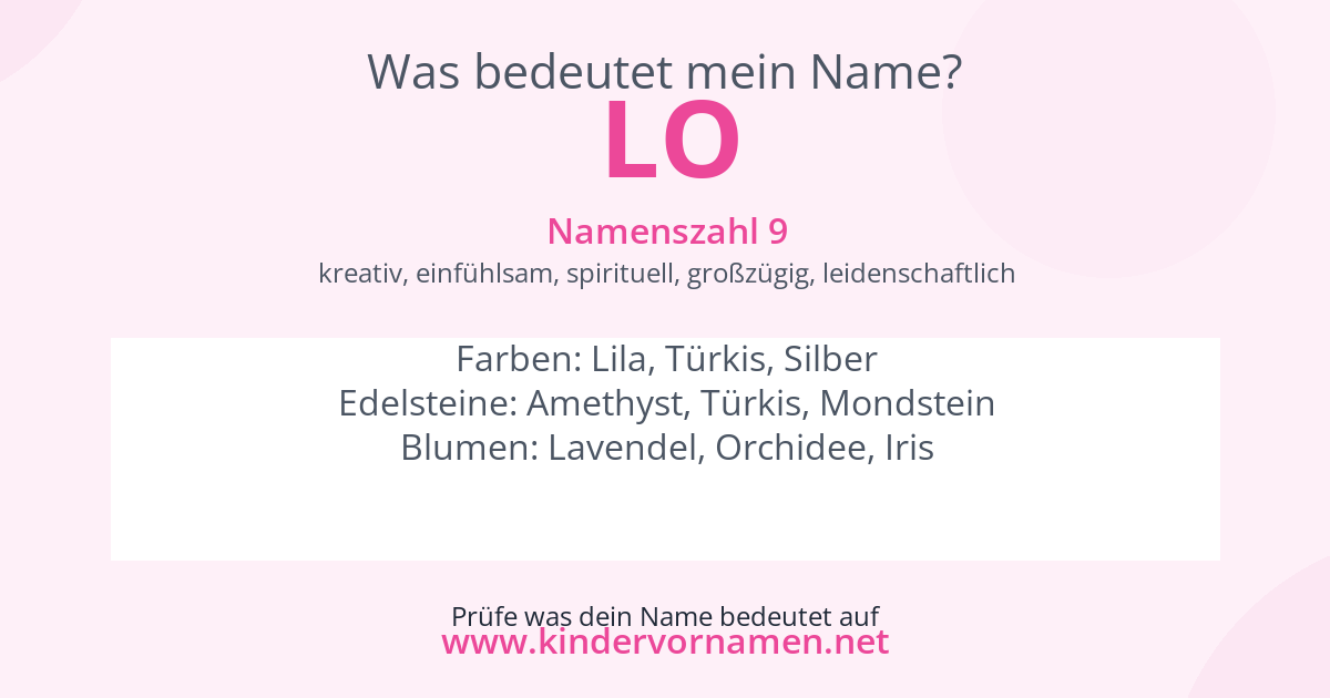 Was bedeutet der Name Lo?