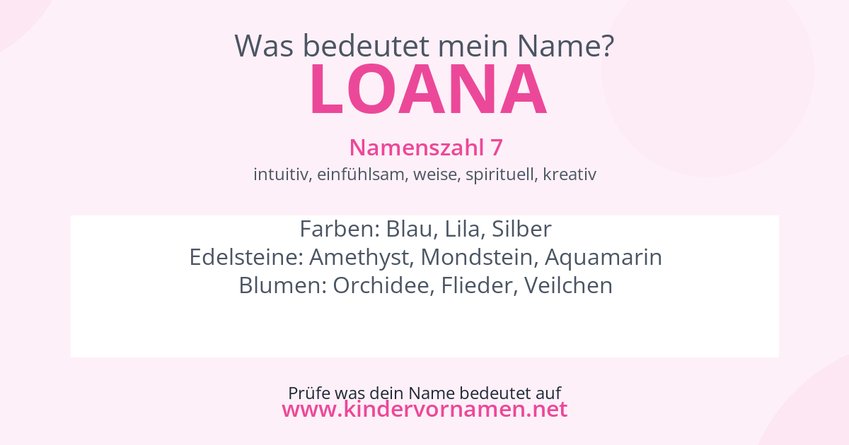 Was bedeutet der Name Loana?