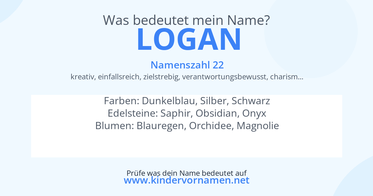 Was bedeutet der Name Logan?