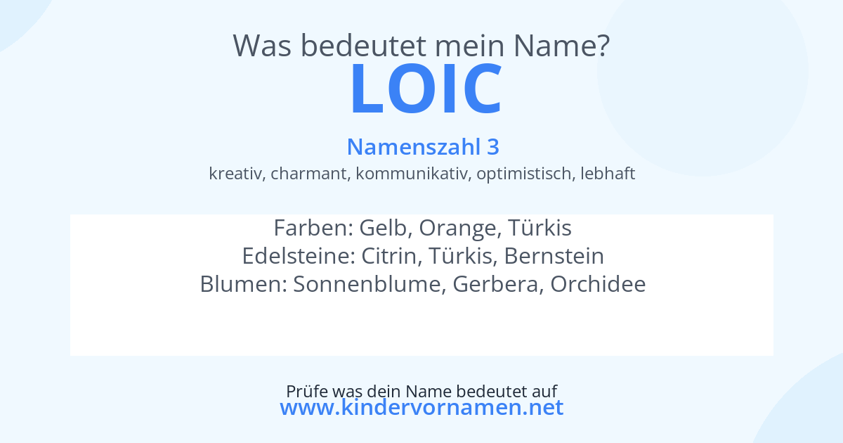 Was bedeutet der Name Loic?