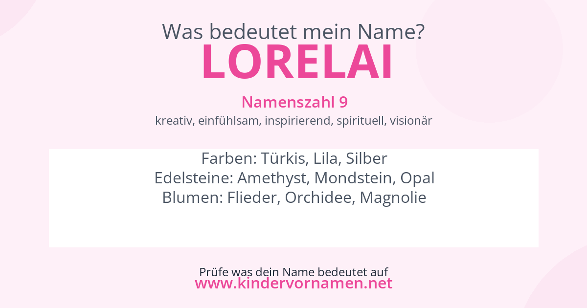 Was bedeutet der Name Lorelai?