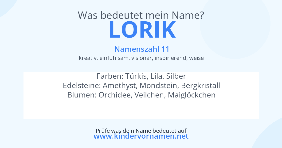 Was bedeutet der Name Lorik?