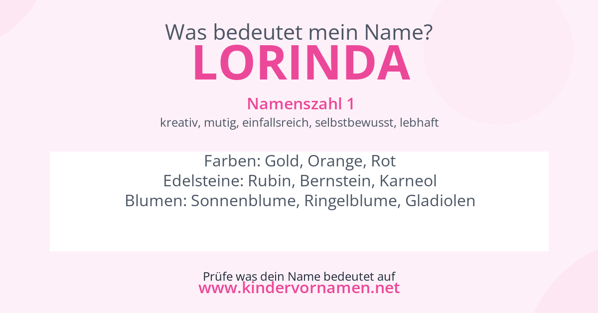 Was bedeutet der Name Lorinda?