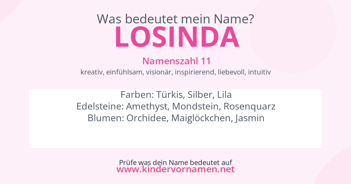 Was bedeutet der Name Losinda?