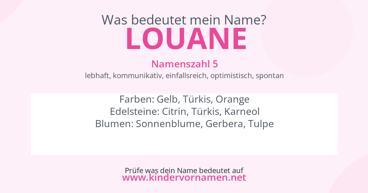 Was bedeutet der Name Louane?