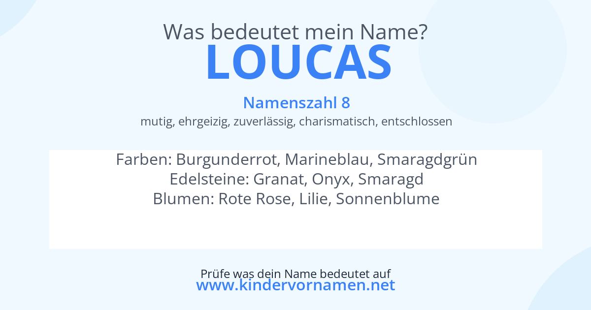 Was bedeutet der Name Loucas?