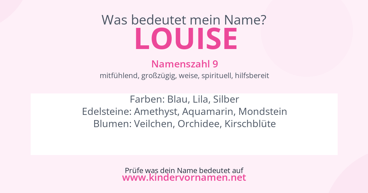 Was bedeutet der Name Louise?