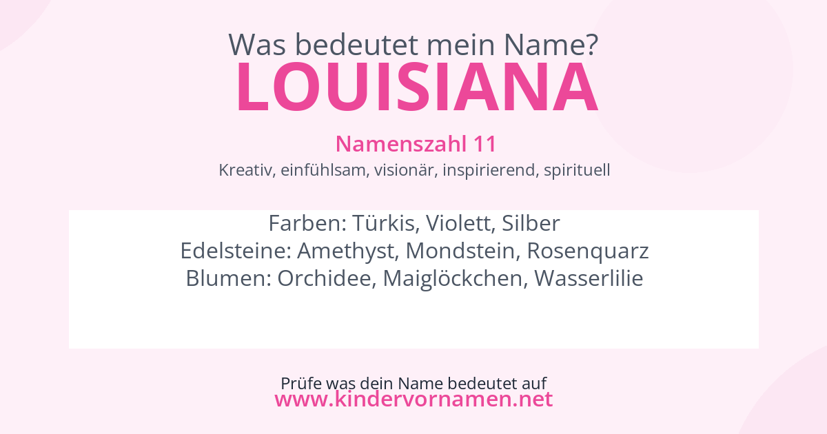 Was bedeutet der Name Louisiana?