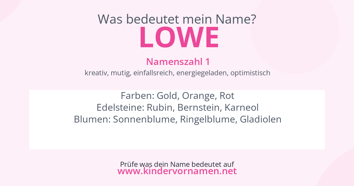 Was bedeutet der Name Lowe?