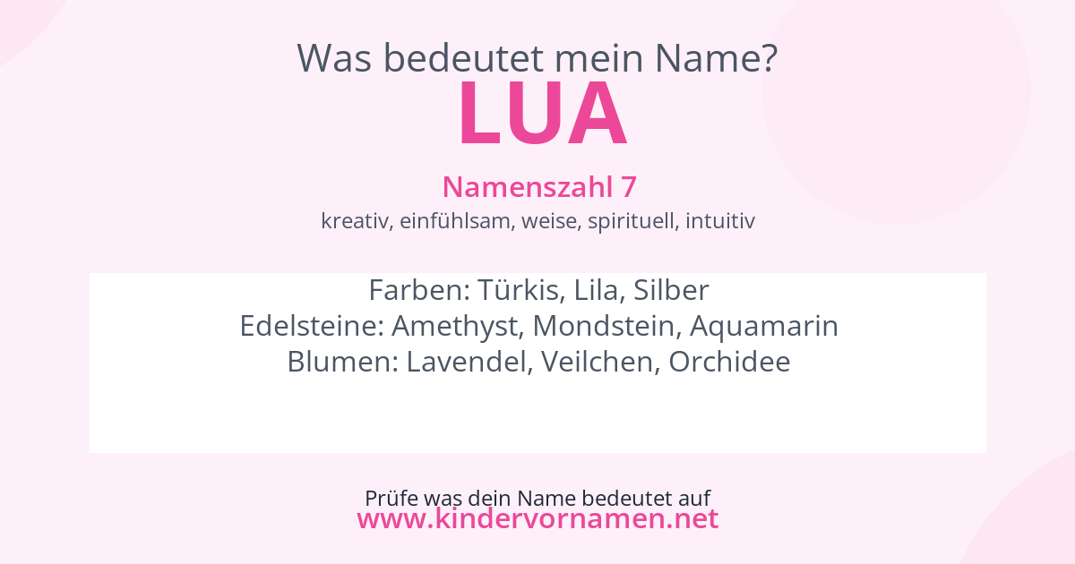 Was bedeutet der Name Lua?