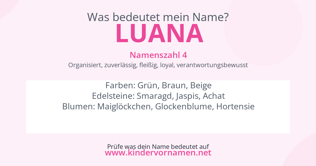 Was bedeutet der Name Luana?