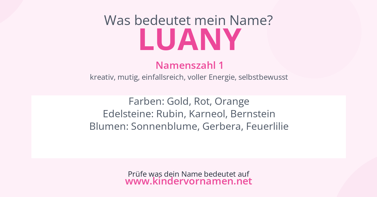 Was bedeutet der Name Luany?