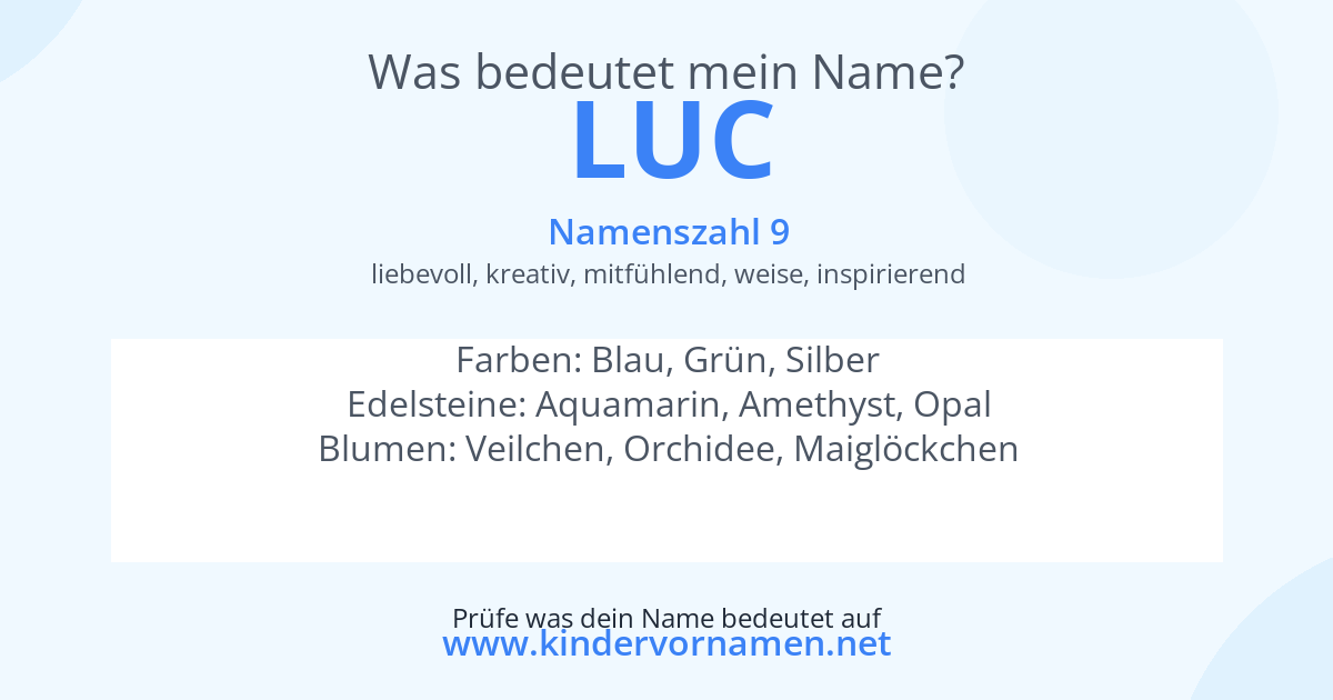 Was bedeutet der Name Luc?