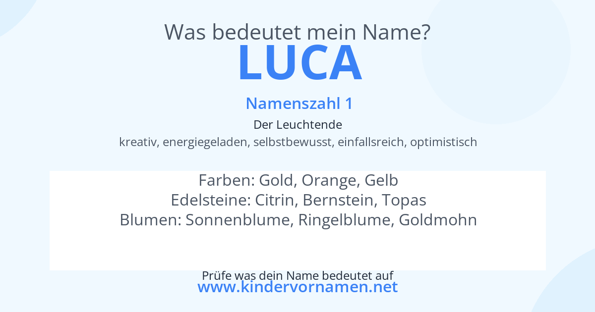Was bedeutet der Name Luca?