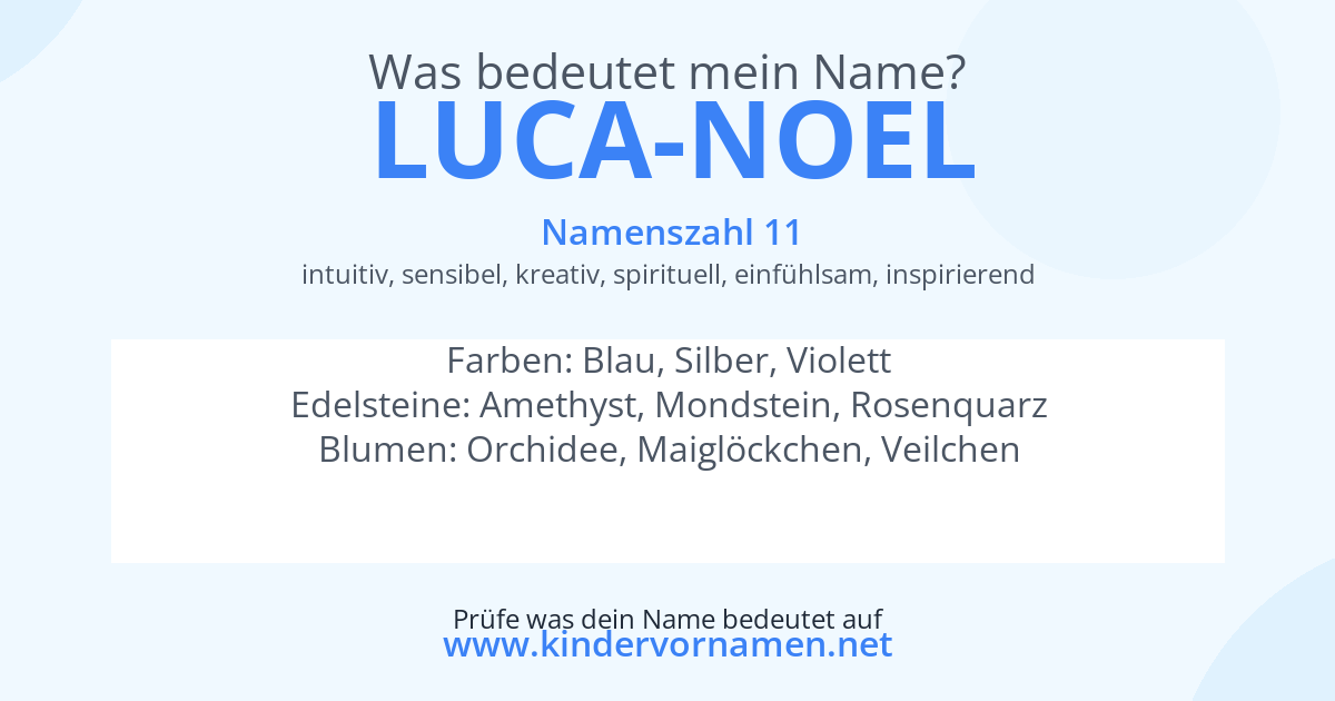 Was bedeutet der Name Luca-Noel?