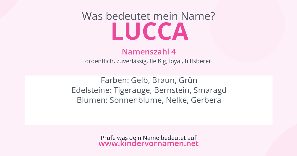 Was bedeutet der Name Lucca?