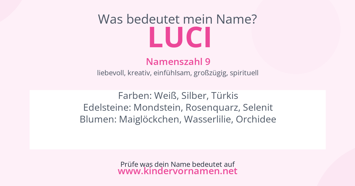 Was bedeutet der Name Luci?