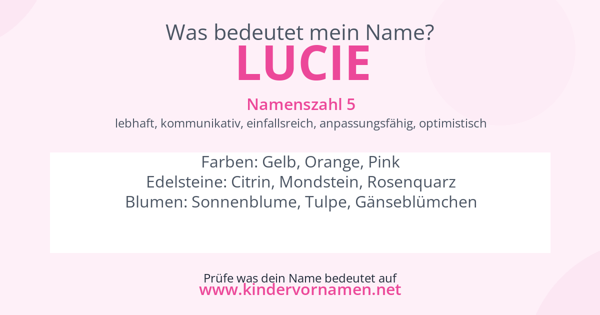 Was bedeutet der Name Lucie?