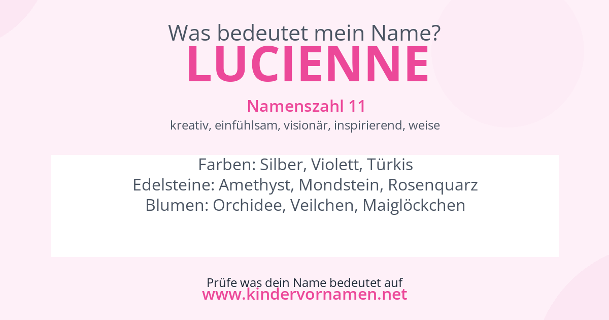 Was bedeutet der Name Lucienne?