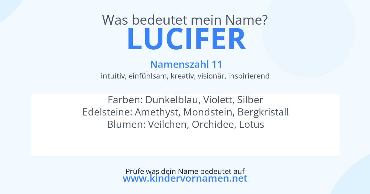 Was bedeutet der Name Lucifer?