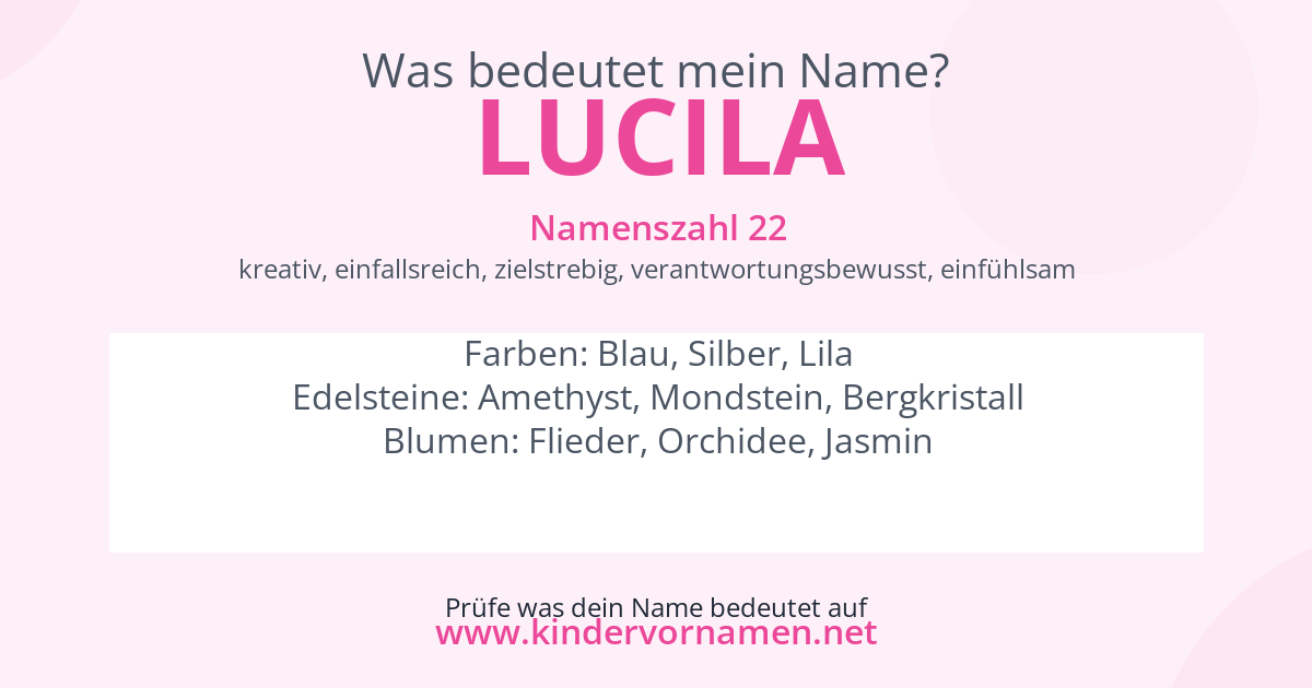 Was bedeutet der Name Lucila?