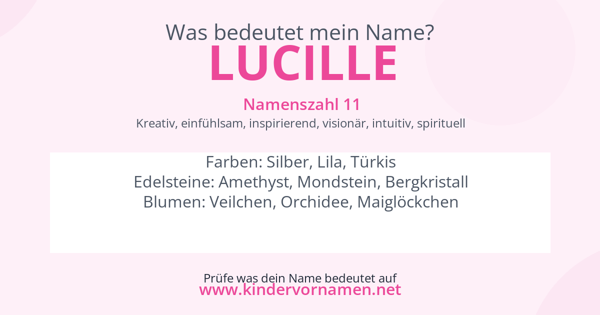 Was bedeutet der Name Lucille?