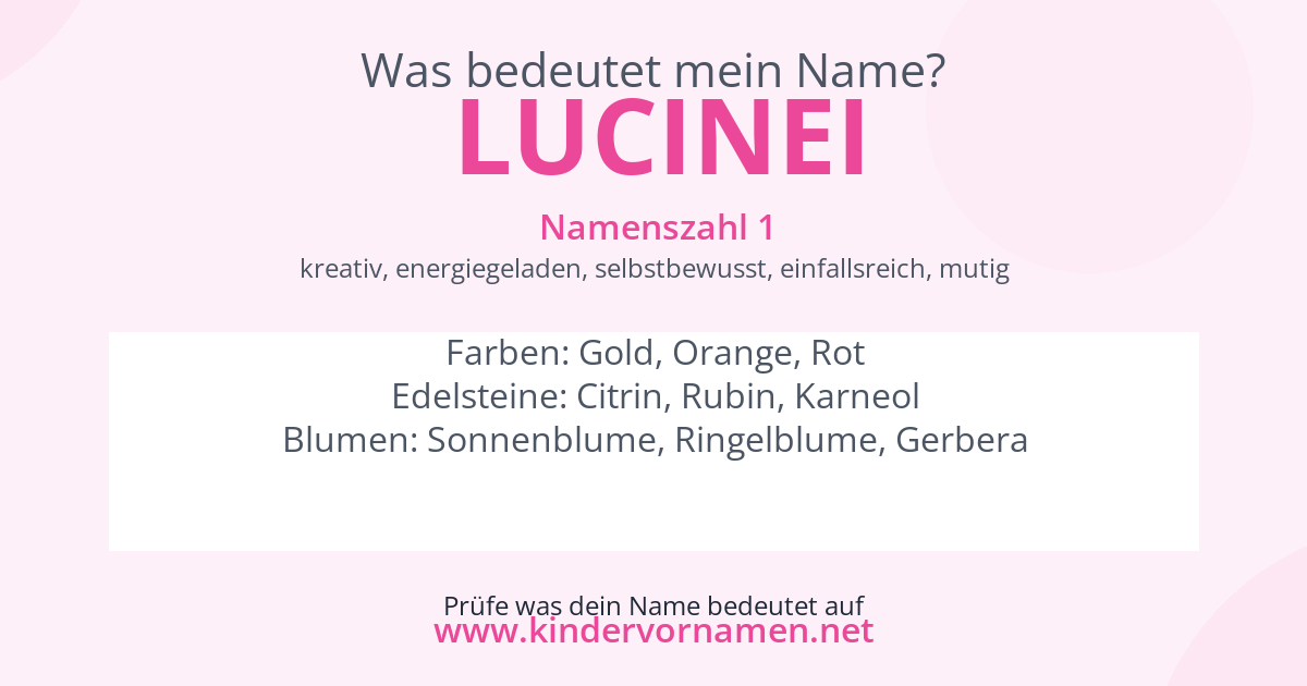 Was bedeutet der Name Lucinei?