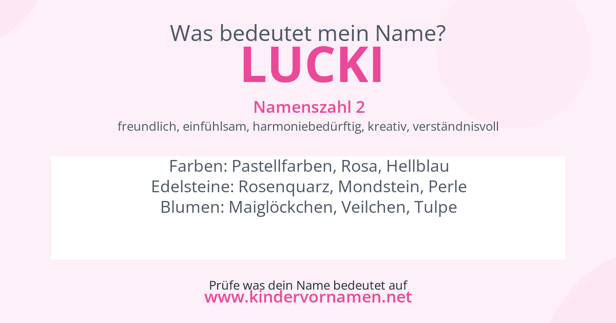 Was bedeutet der Name Lucki?