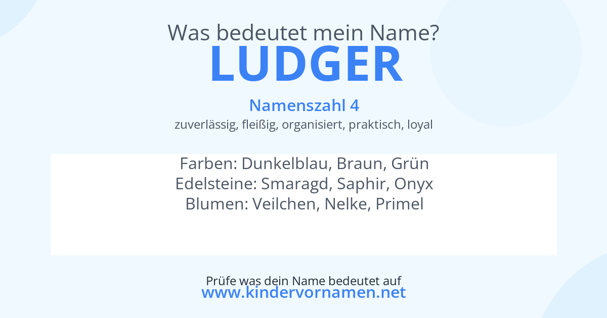 Was bedeutet der Name Ludger?