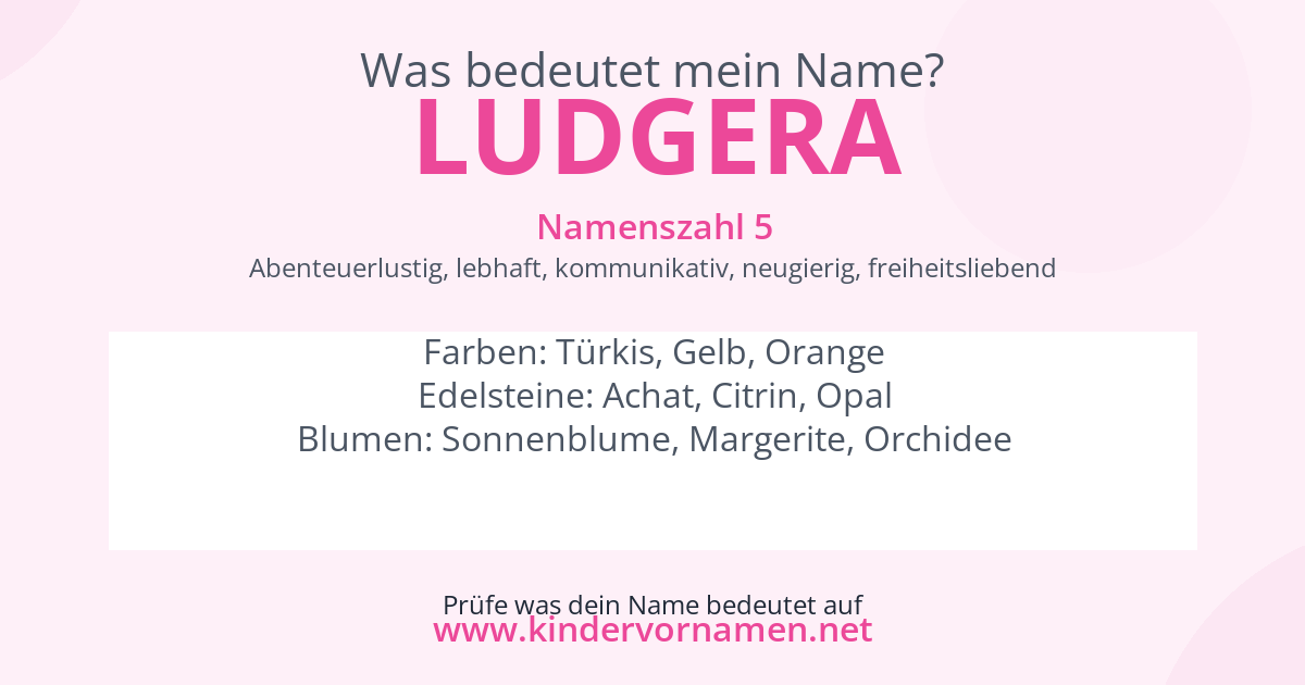 Was bedeutet der Name Ludgera?