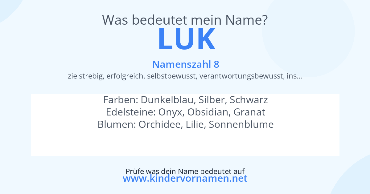 Was bedeutet der Name Luk?