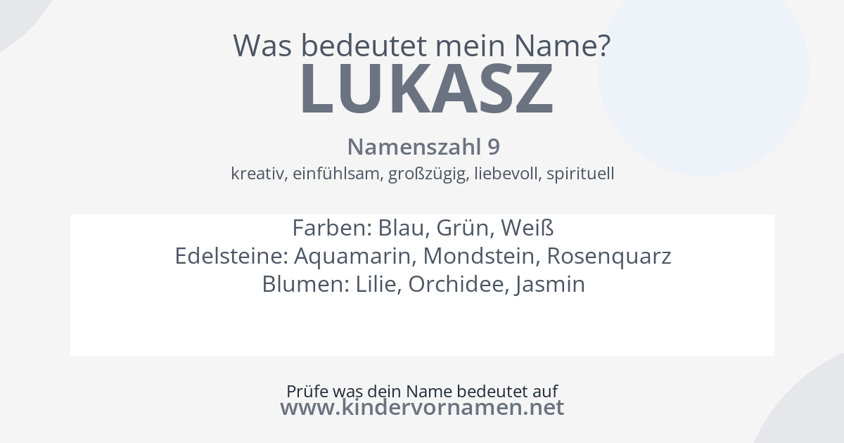 Was bedeutet der Name Lukasz?