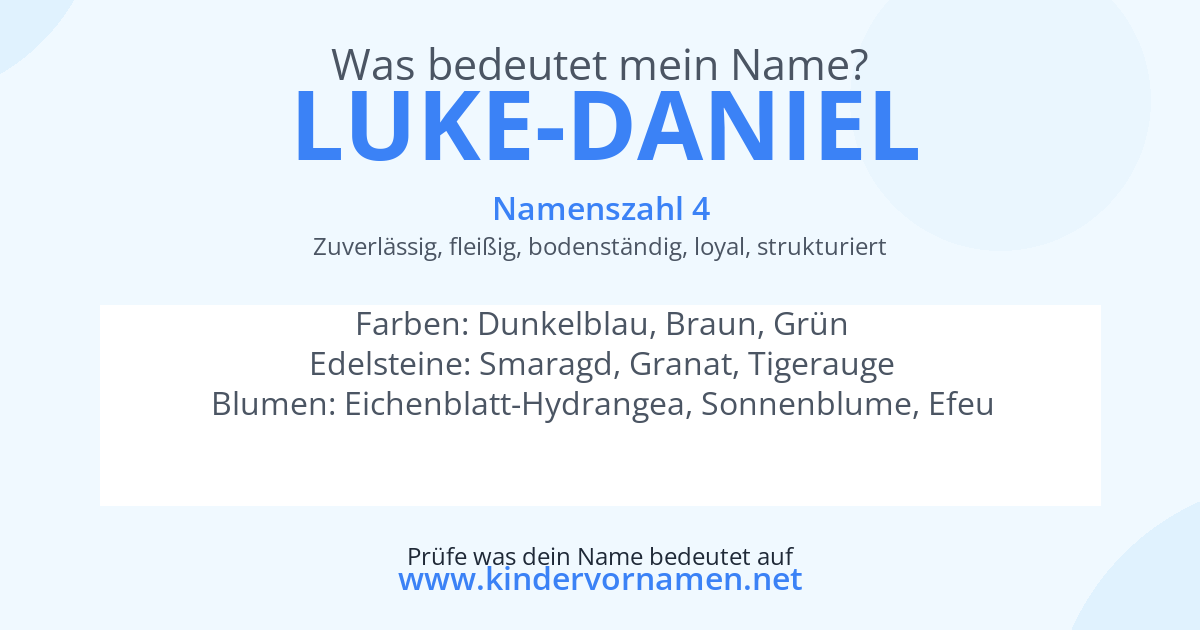 Was bedeutet der Name Luke-Daniel?