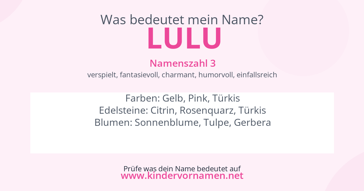 Was bedeutet der Name Lulu?