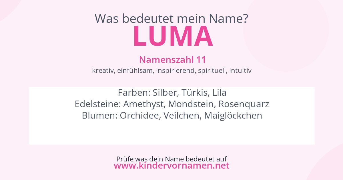Was bedeutet der Name Luma?