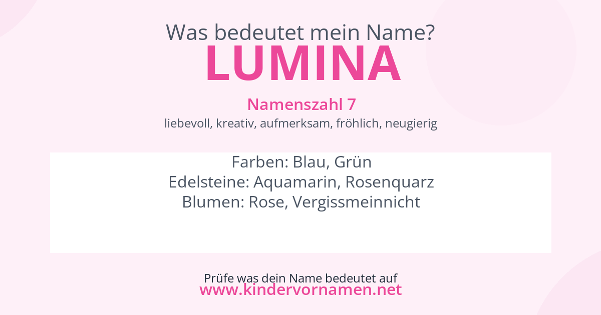 Was bedeutet der Name Lumina?