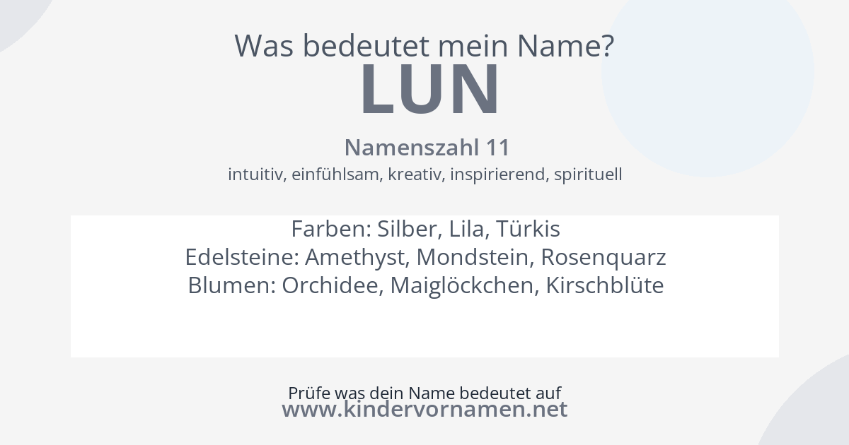 Was bedeutet der Name Lun?