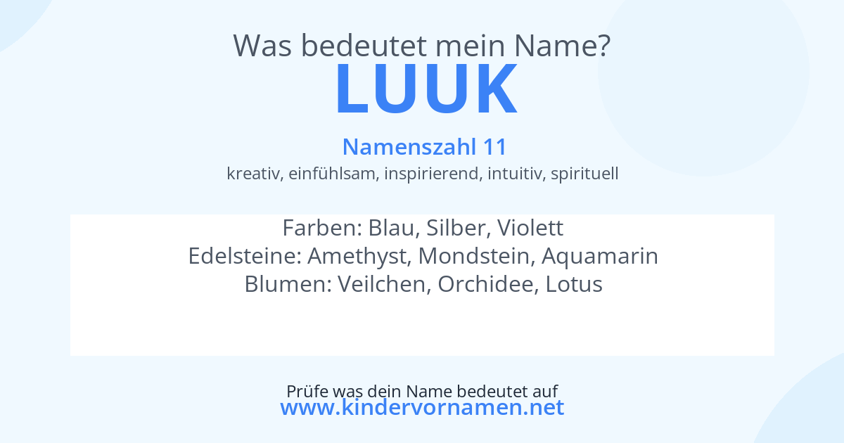 Was bedeutet der Name Luuk?