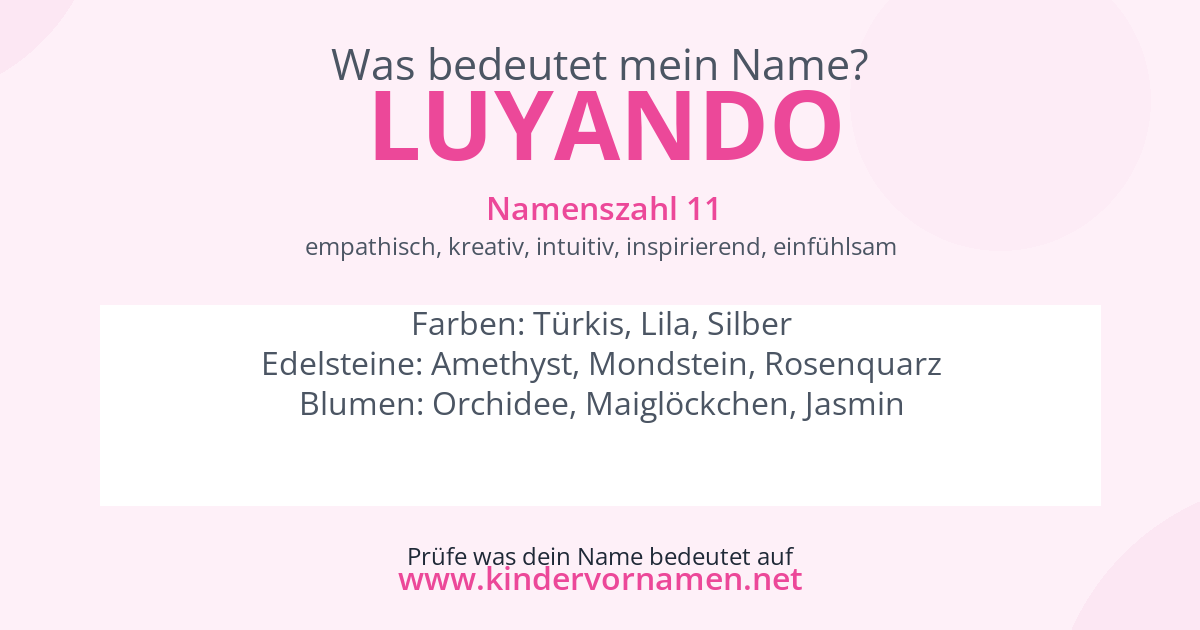 Was bedeutet der Name Luyando?