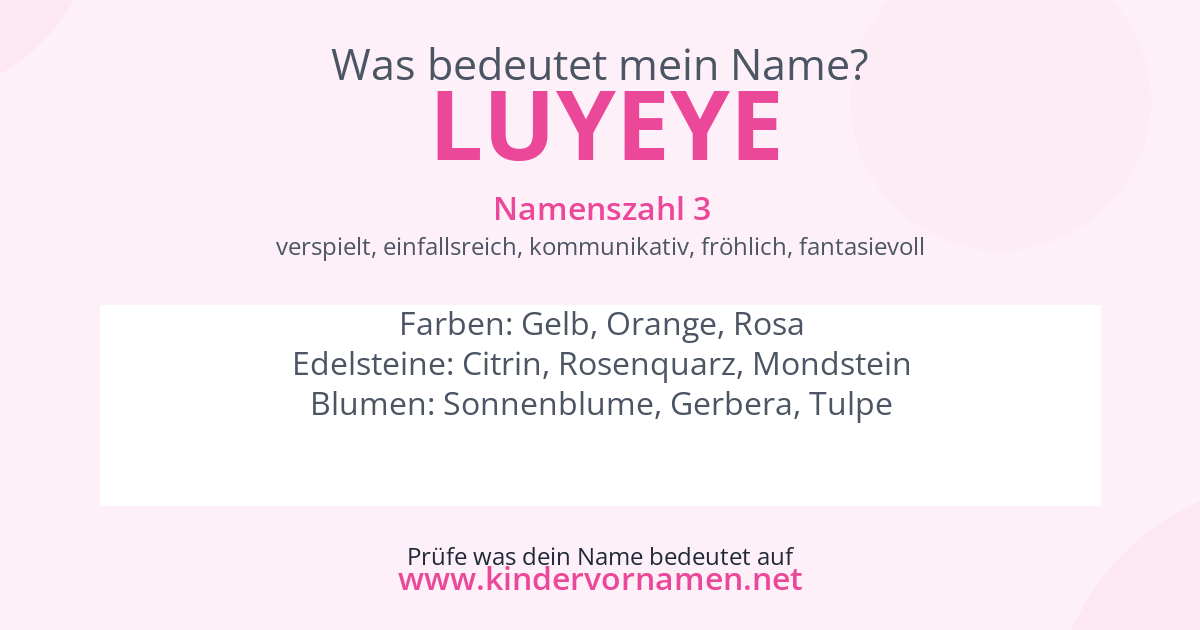 Was bedeutet der Name Luyeye?