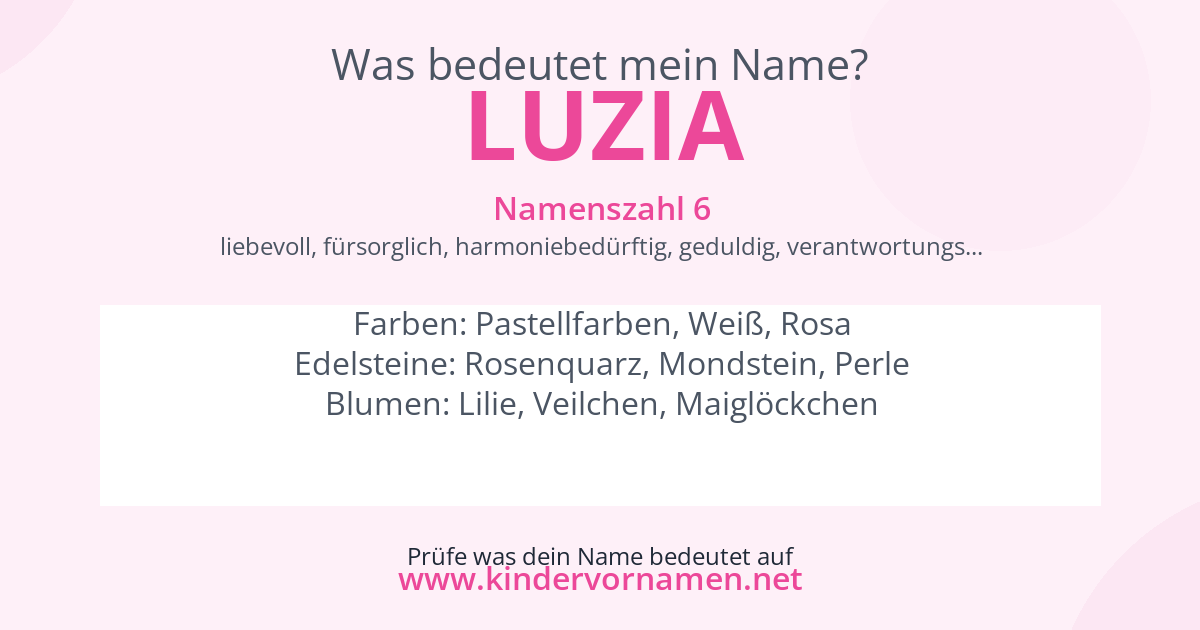 Was bedeutet der Name Luzia?