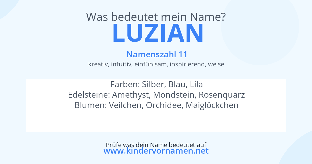 Was bedeutet der Name Luzian?