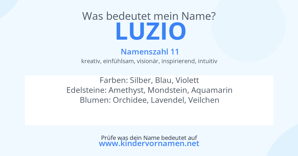 Was bedeutet der Name Luzio?